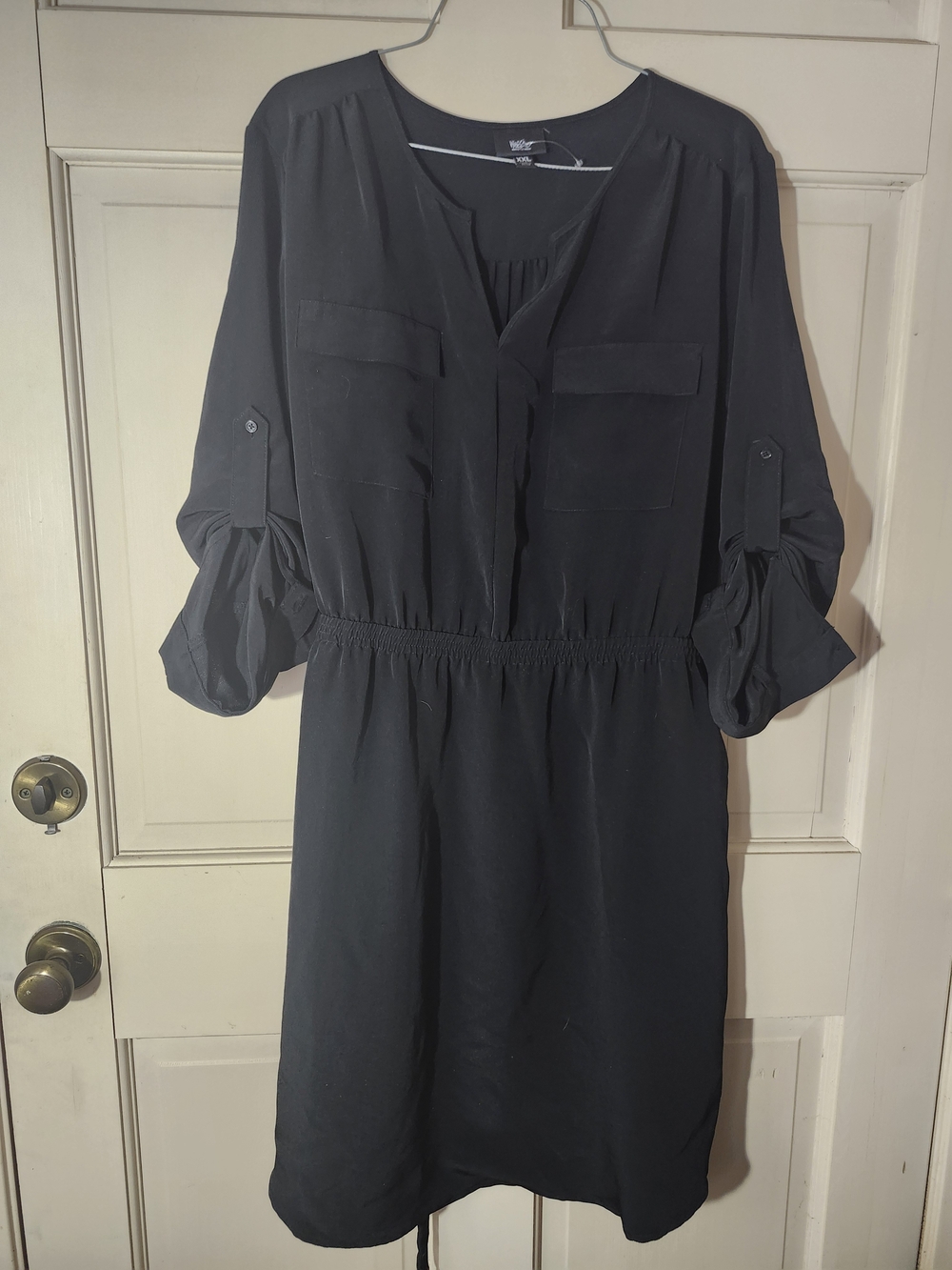 Mossimo Supply Co. Black Midi Shirt Dress